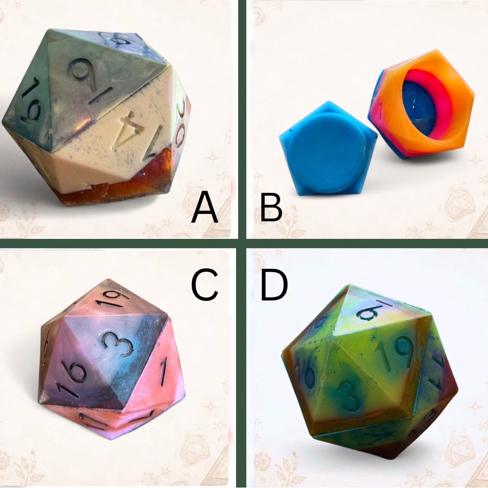 Forged in Chaos – Large Handmade D20 Dice Vault | Arcane Glow Resin RPG Storage